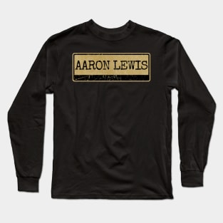 Aliska text black retro - aaron lewis Long Sleeve T-Shirt